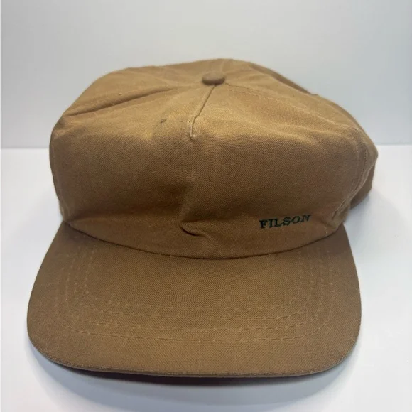 Vintage Filson Tin Cloth Waxed Leather strap back Canvas Hat OS Made in the USA - Picture 2 of 5